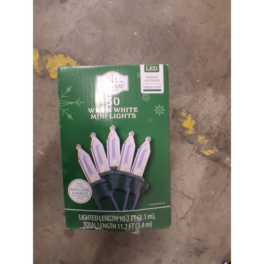 Clear Mini Light String 50 Count Christmas LED Warm White Green Wire Wedding 10 Retail $14.95