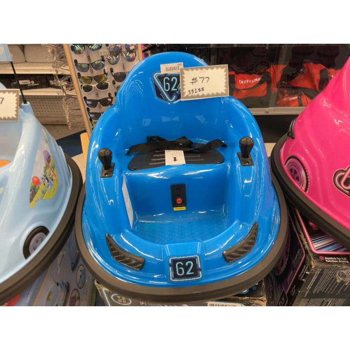 Flybar Bumper Car - Electric Ride-On, 360 Spin, Blue