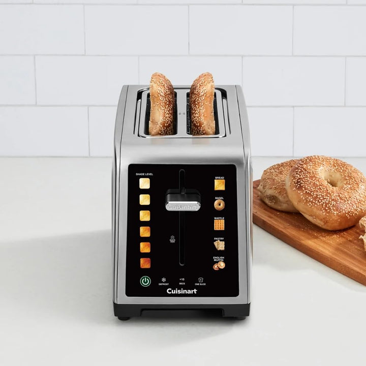 Cuisinart SimpliTouch XL 2-Slice Toaster – Extra-Wide Slots, Touchscreen Controls, 7 Shade Settings, Bagel & Reheat Functions, Stainless Steel Retail $74.00