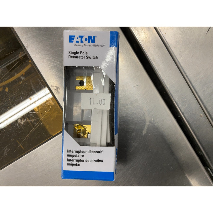 Eaton Single Pole Decorator Switch - White