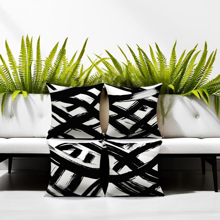 YAJTJX Marble Texture Sofa Throw Pillow Covers Blue Gray and Gold Decorative Pillow Covers 18x18 lnch Set of 4 Home Decor Living Room Sofa Couch Bed Cushion Cover Pillowcase Retail $26.00