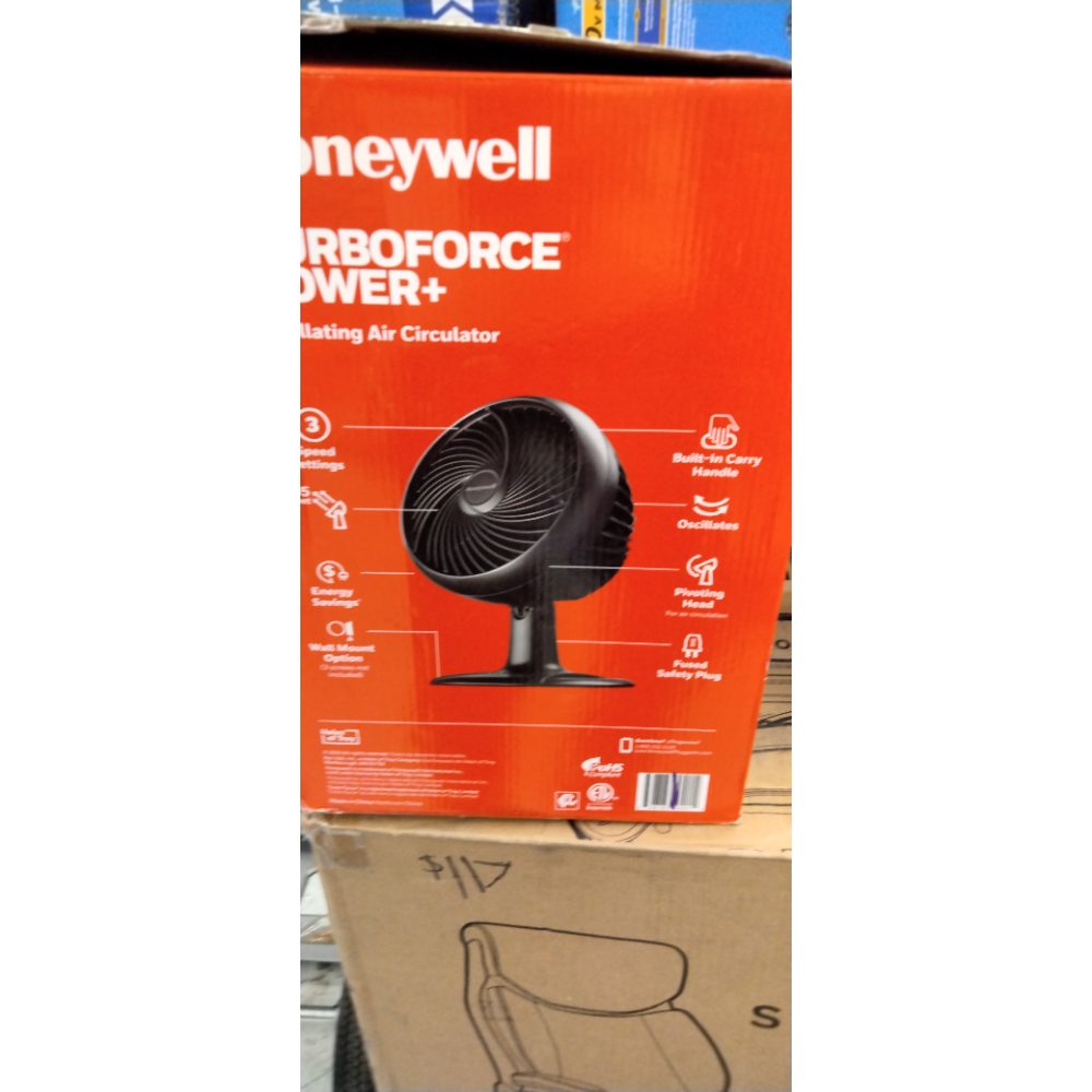 Honeywell TurboForce Power+ Oscillating Electric 10 inch Table Fan, Black, HPF860BWM