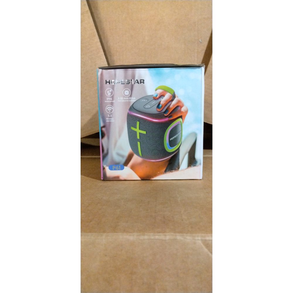 HOPESTAR P61 Portable Speaker - Wireless, USB/FM/TF Card, AUX, GRAY Retail $35.00