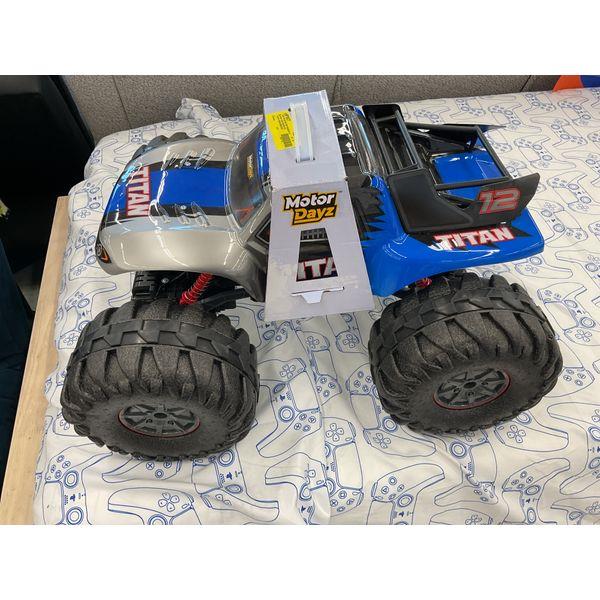 Motor Dayz Titan, RC Monster Truck - Oversized Tires, Durable Design, Blue and Silver Retail $75.00