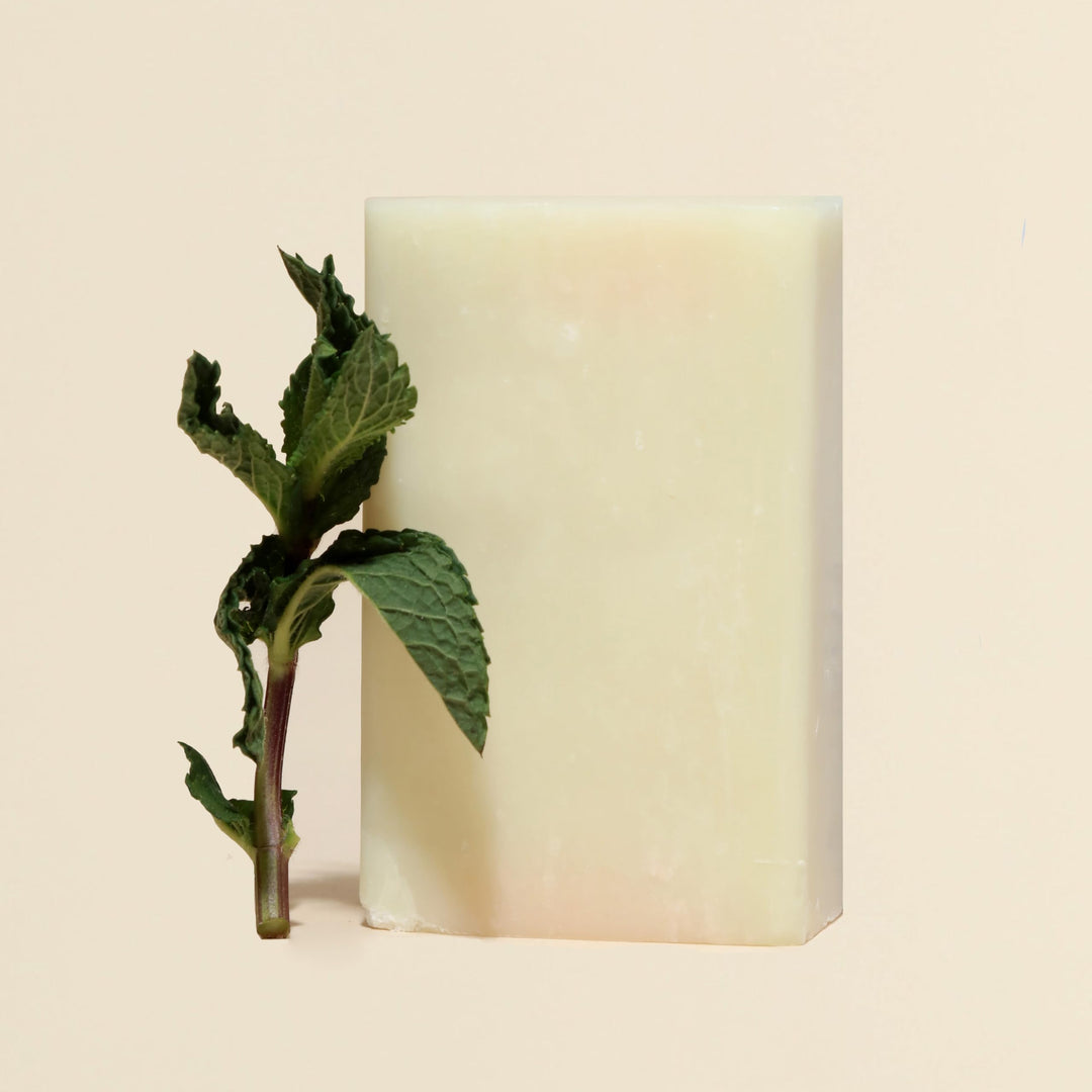 Dr. Natural Castile Bar Soap - Multipurpose Soap Bar with Anti-Acne Properties - For Face, Body, Hair - Sensitive Skin Body Wash - Peppermint - 2 pcs Retail $2.98