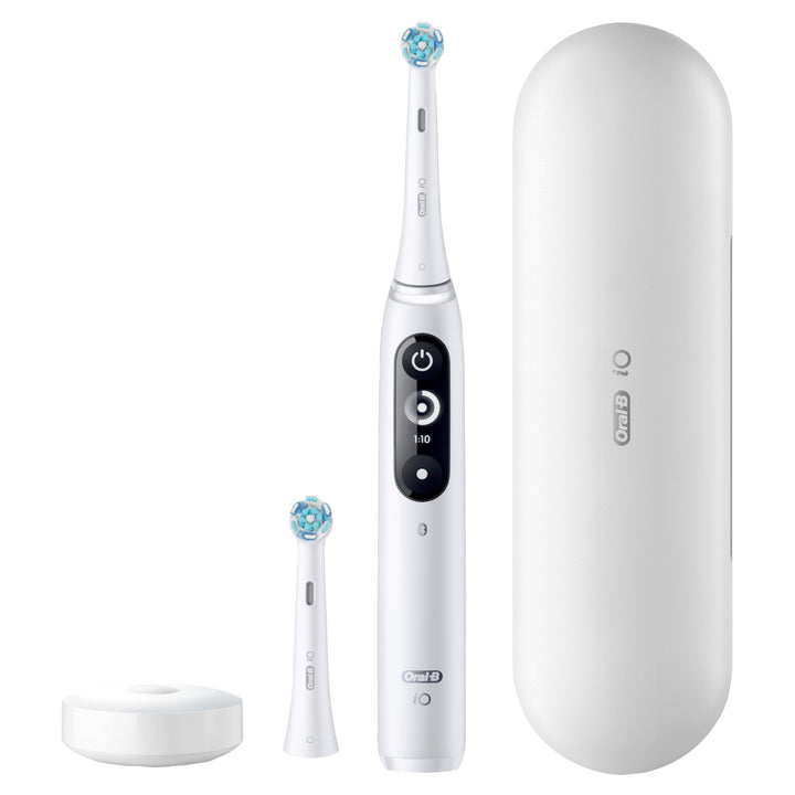 Oral-B iO Deep Clean + Protect Rechargeable Electric Toothbrush, White with a iO Series 7 Toothbrush, 2 Replacement Brush Heads, and a Charging Travel Case Retail $119.99