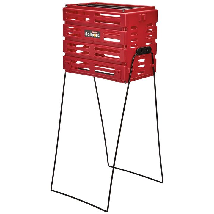 Tourna Ballport Tennis Ball Hopper Holds 80 Balls Durable and Lightweight – Red Retail $40.95
