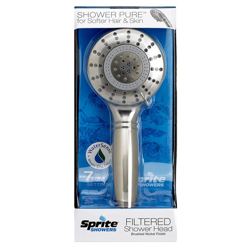 Sprite Showers Pure 7-Setting Filtered 1.75GPM Shower Handle in Brushed Nickel Retail $101.90