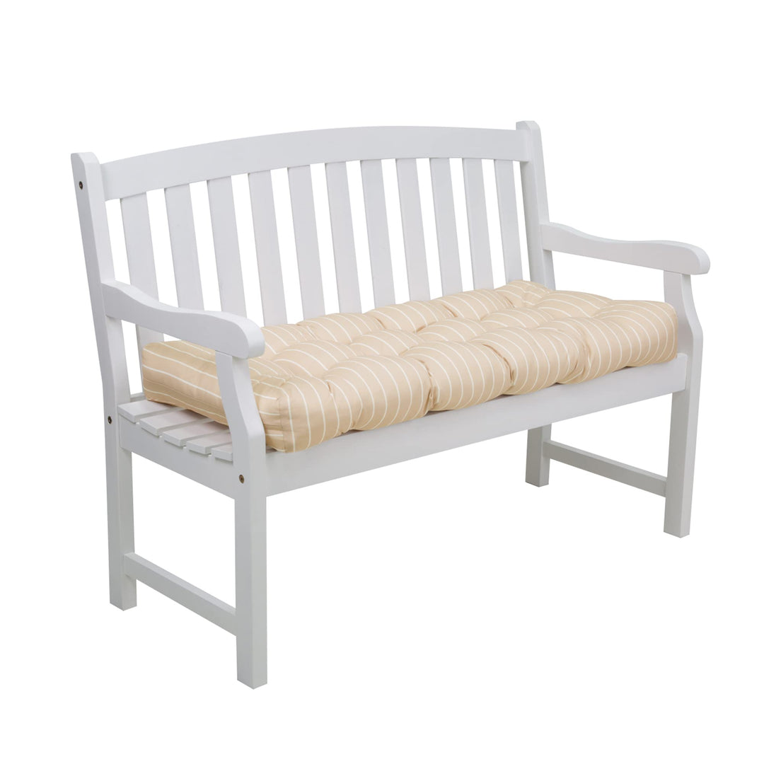 Classic Accessories Patio Bench Cushion, Soft Beige, Stripe, 42”W Retail $38.99