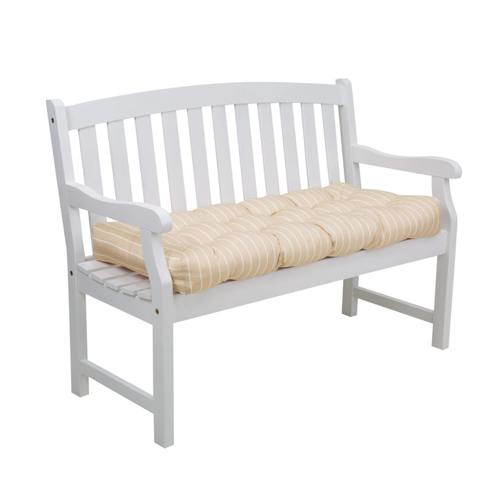 Classic Accessories Patio Bench Cushion, Soft Beige, Stripe, 42”W Retail $38.99