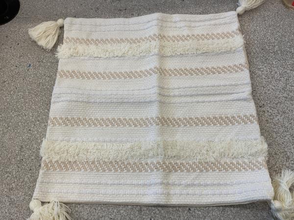 phantoscope Textured Throw Pillow Cover with Tassels - Boho Farmhouse Style Retail $17.99