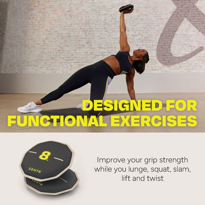 Centr By Chris Hemsworth Sand Bags, Long-Lasting Neoprene Free Weights, 8 lb, 2-Pack + 3-Month Membership