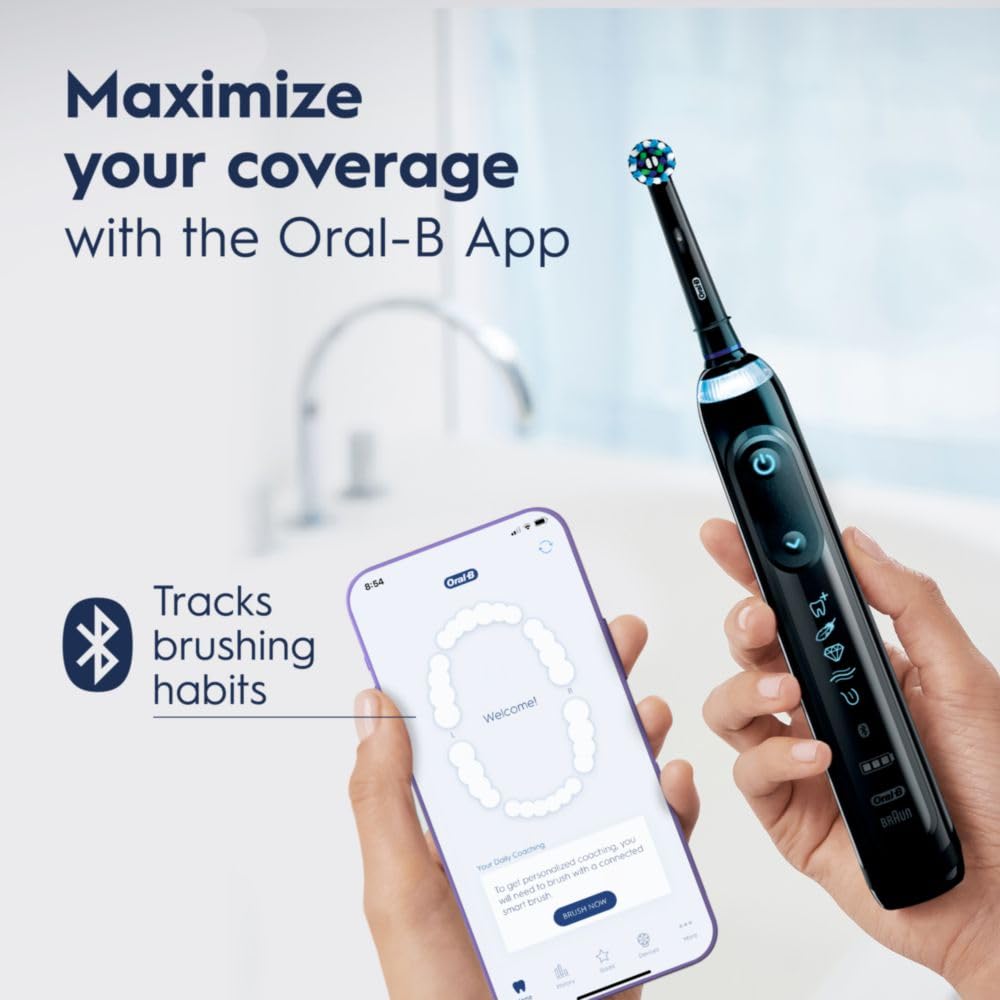 Oral-B Genius X Limited Rechargeable Electric Toothbrush with 1 Replacement Brush Head, Travel Case, Midnight Black Retail $199.99