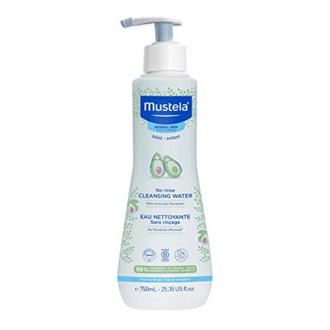 Mustela Baby Cleansing Water - No-Rinse Micellar Water - with Natural Avocado & Aloe Vera - for Baby's Face, Body & Diaper â€“ 25.35 fl. oz. (Pack of 1) Retail $34.00