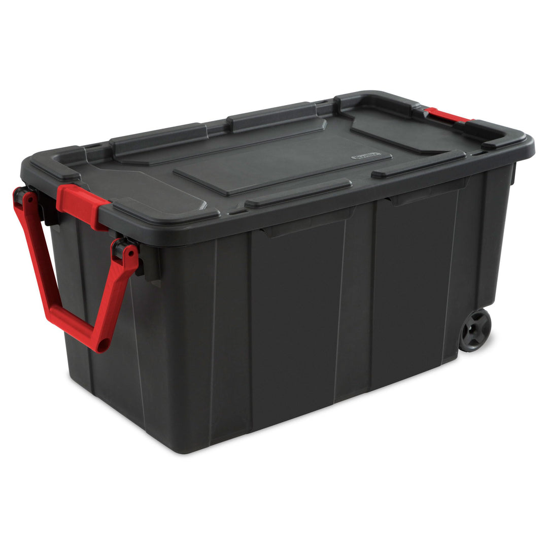 Sterilite Tote IND Wheeled Black 40GA 14699002 Retail $67.45