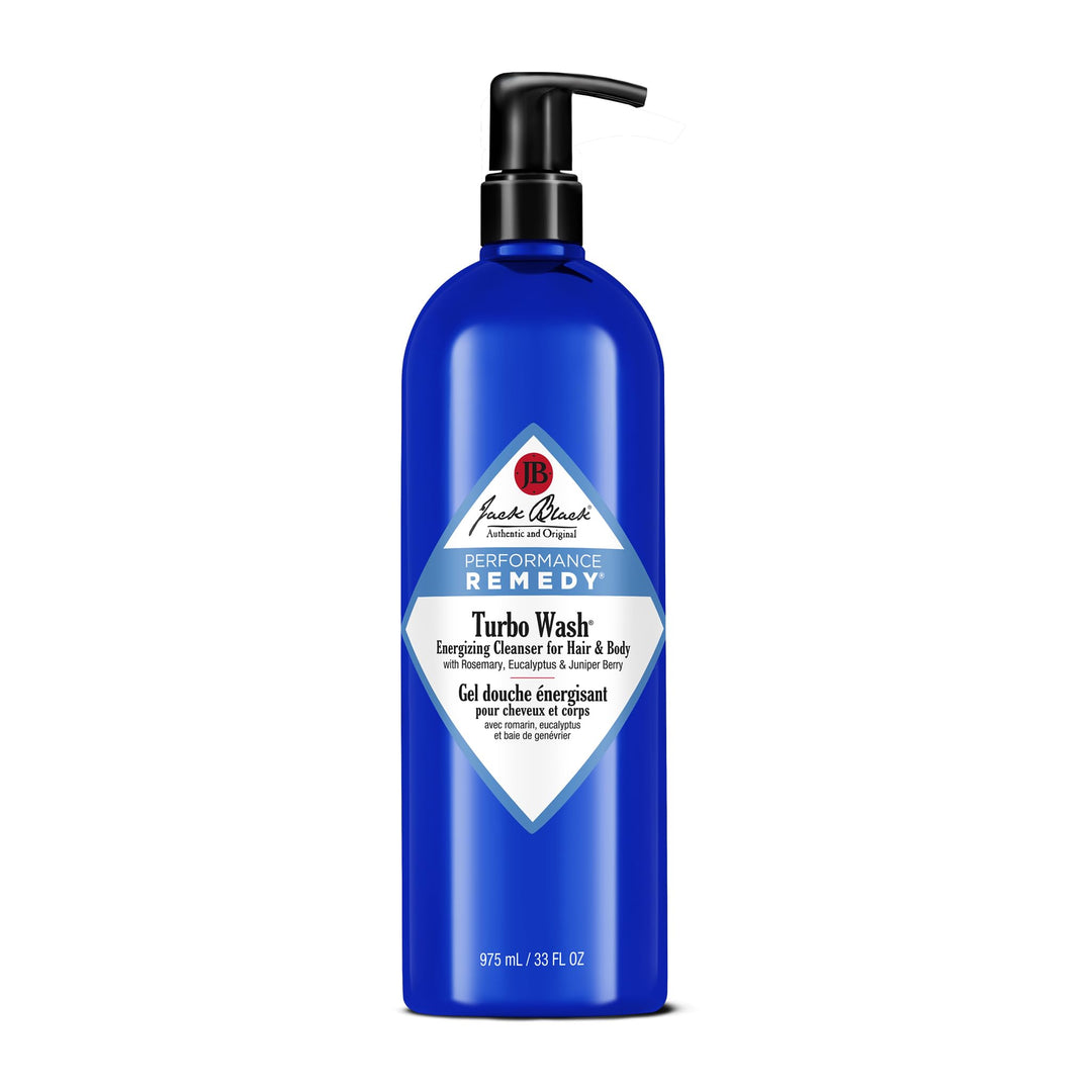 Jack Black Turbo Wash Energizing Body & Hair Cleanser, 33 Fl Oz Ã¢â‚¬â€œ Rosemary, Eucalyptus & Juniper Berry Ã¢â‚¬â€œ Mens Body Wash, Mens Shampoo, Skin Care, Hair Care, Dual-Purpose Body Wash Men, SulfateÃ¢â‚¬â€œFree