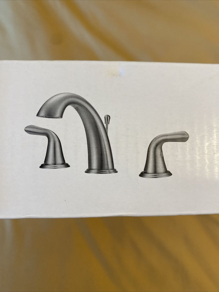 Project Source Bathroom Faucet Brush Nickel Finish 3 Hole #1233224