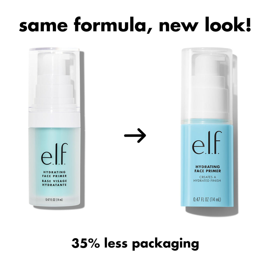 e.l.f. Hydrating Face Primer, Makeup Primer For Flawless, Smooth Skin & Long-Lasting Makeup, Fills In Pores & Fine Lines, Vegan & Cruelty-free, Small Retail $9.00