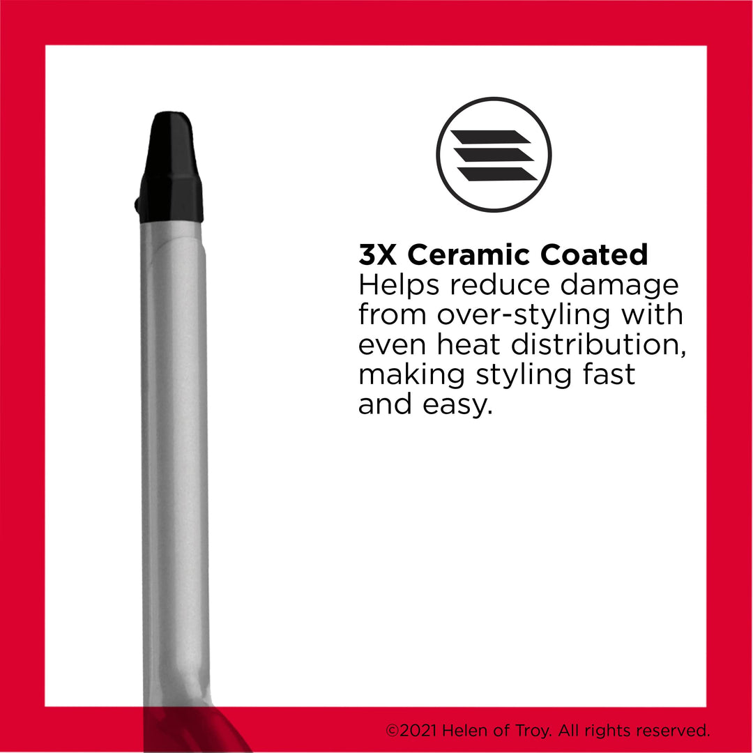 Revlon Perfect Heat Triple Ceramic Curling Iron | For Silky Smooth Spiral Curls (1/2 in)