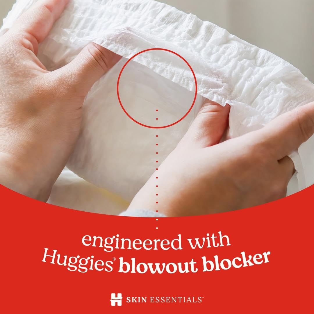 Huggies Size 1 Diapers, Skin Essentials Baby Diapers, Size 1 (8-14 lbs), 29 Count, Packaging May Vary