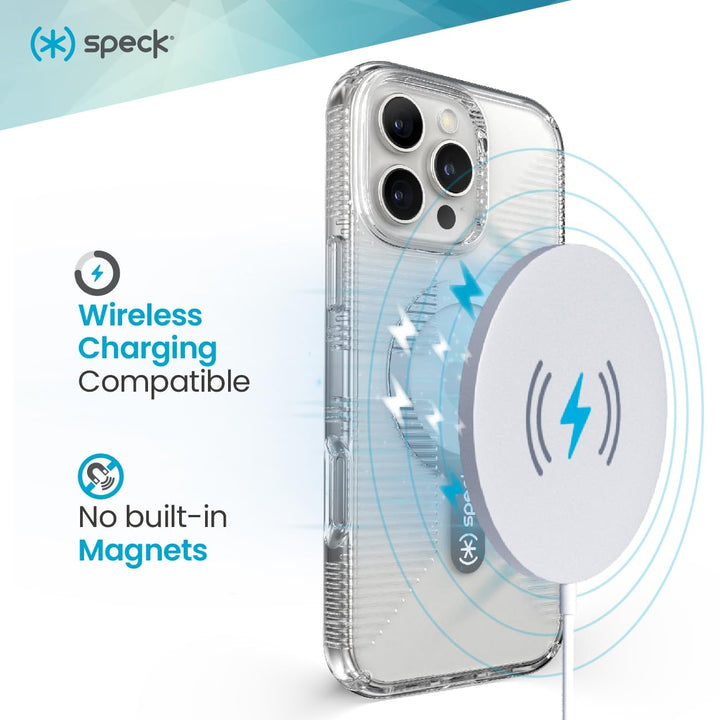 Speck Clear iPhone 16 Pro Case - Slim MagSafe GemShell Crystal Clear Retail $39.95