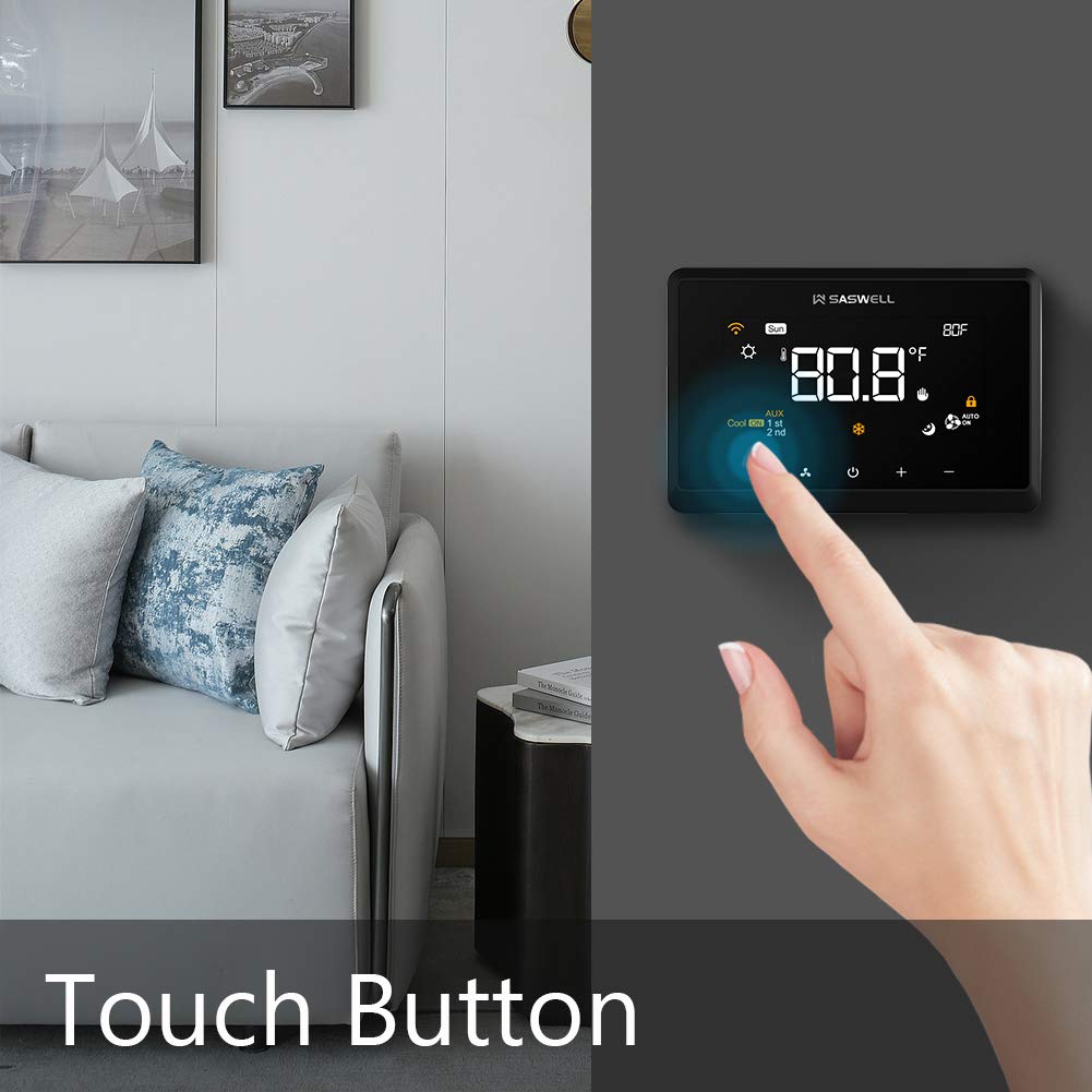 Wi-Fi Smart Thermostat for Smart Home, Tuya APP Remote Control, Compatible with Alexa, Google Assistant, Saswell T29UTW-7-WIFI(TY) Retail $69.99