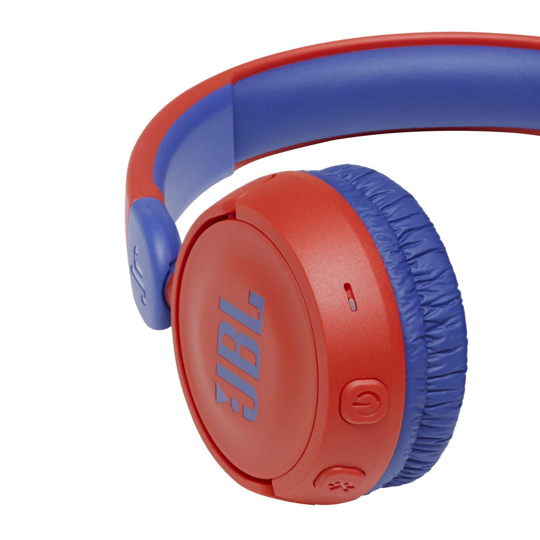 JBL Jr310BT Kids Wireless On-Ear Headphones - Bluetooth Headphones with Microphone, Safe Sound Under 85dB Volume, 30H Battery, Foldable, Comfort, Easy, Soft, Cool Colors (Red), Small Retail $49.95