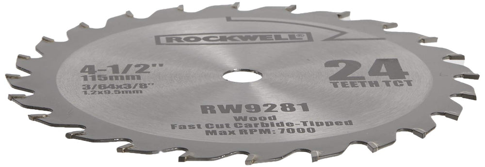 Rockwell RW9281 4 1/2-Inch 24T Carbide Tipped Compact Circular Saw Blade Retail $19.99