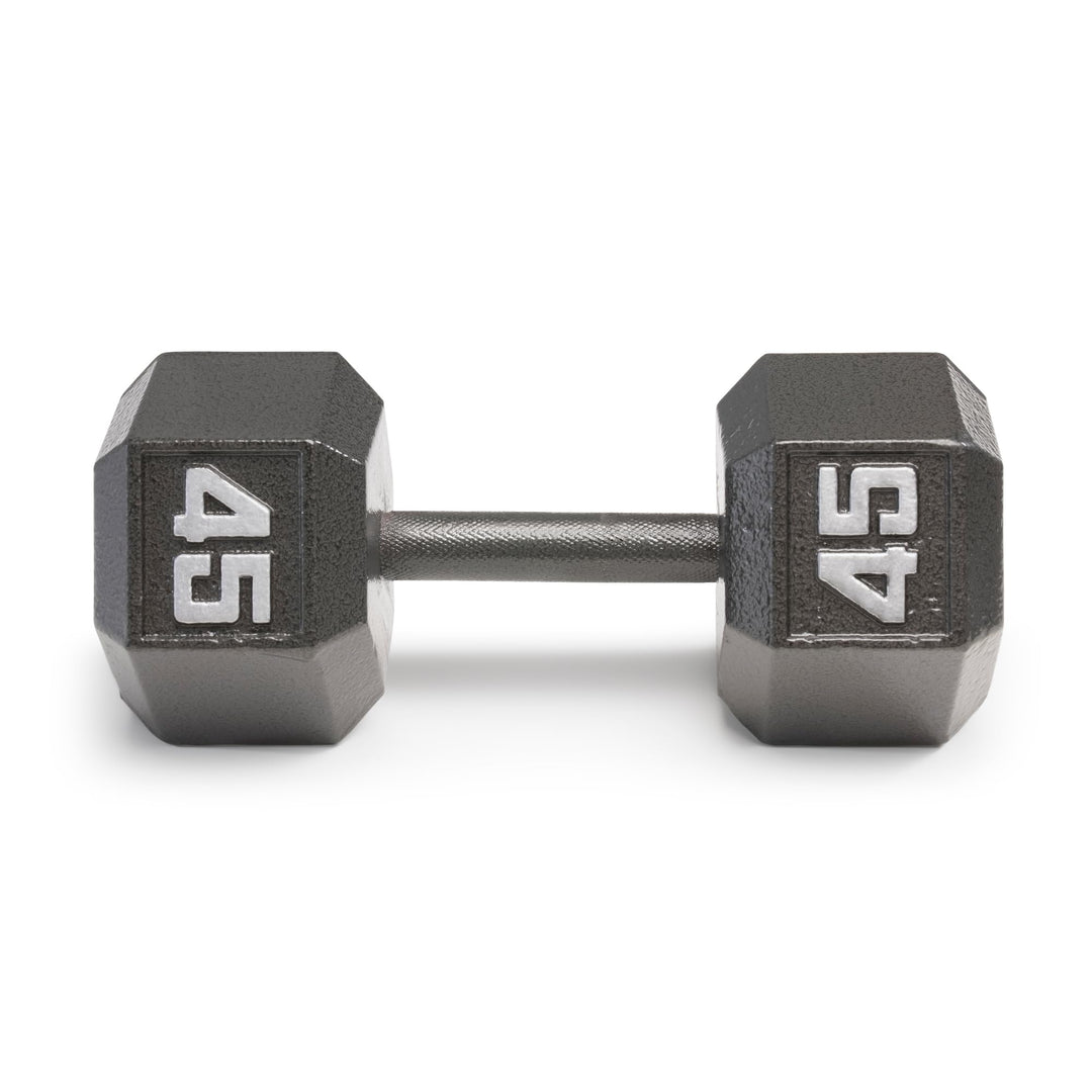Marcy 45lb Cast Iron Hex Dumbbell, Single, IV-2045, Black Retail $89.99