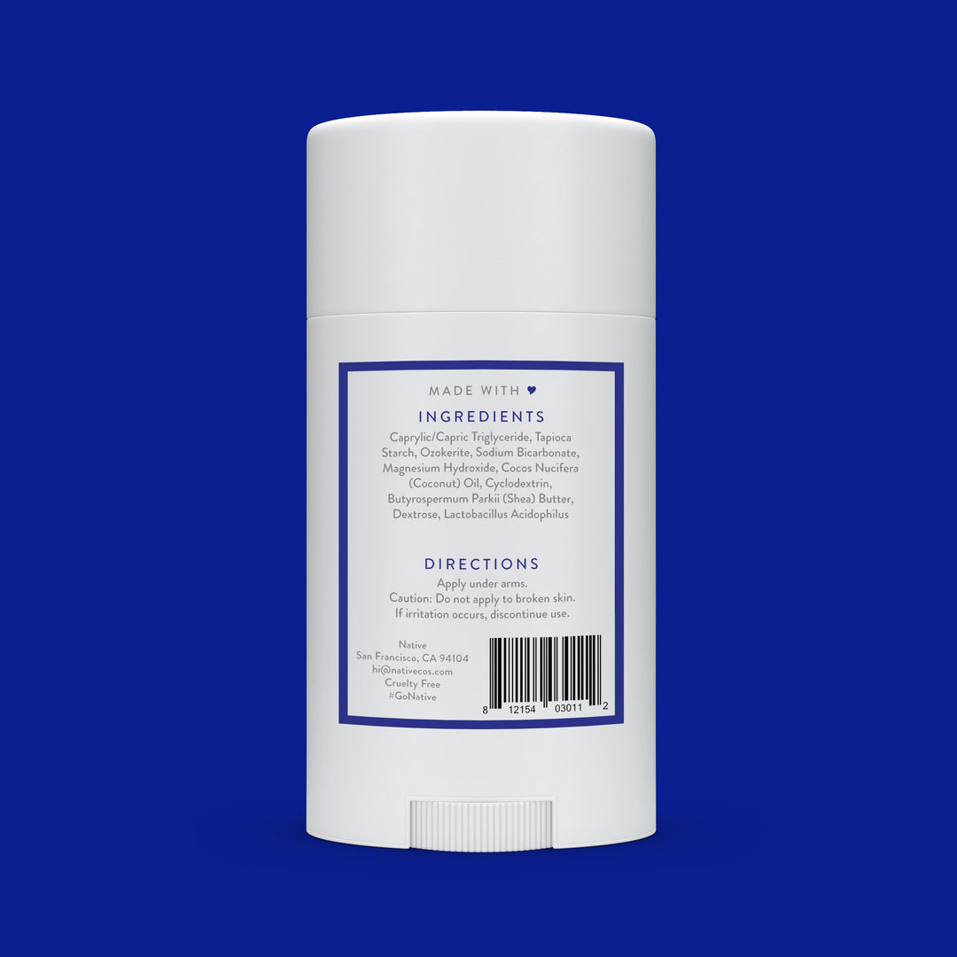 Native Deodorant,Unscented, Aluminum Free, Paraben Free, 2.65 OZ (75 g), Coconut Oil and Shea Butter
