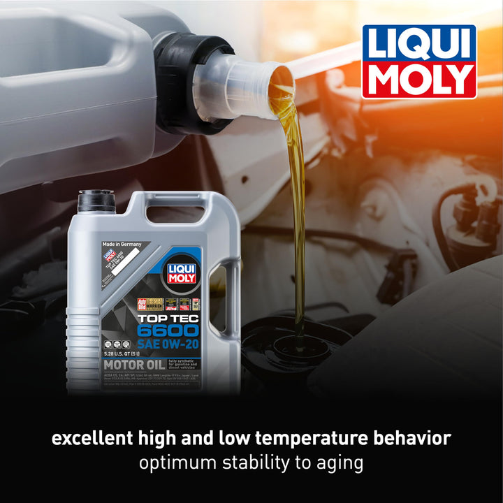 Liqui Moly Top Tec 6600 SAE 0W-20 | Fully synthetic engine oil | 5 Liter | SKU: 22046