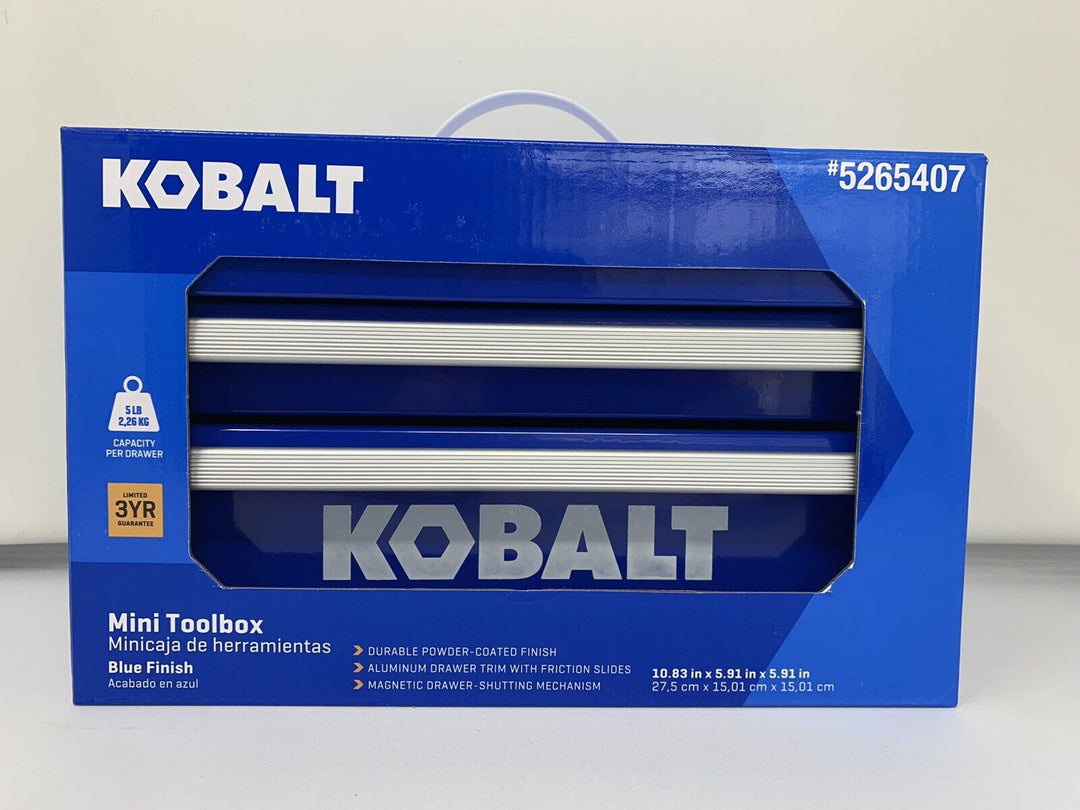 Brand New 25th Anniversary Kobalt Mini Toolbox BLUE Kobalt Mini Tool Box Retail $45.00