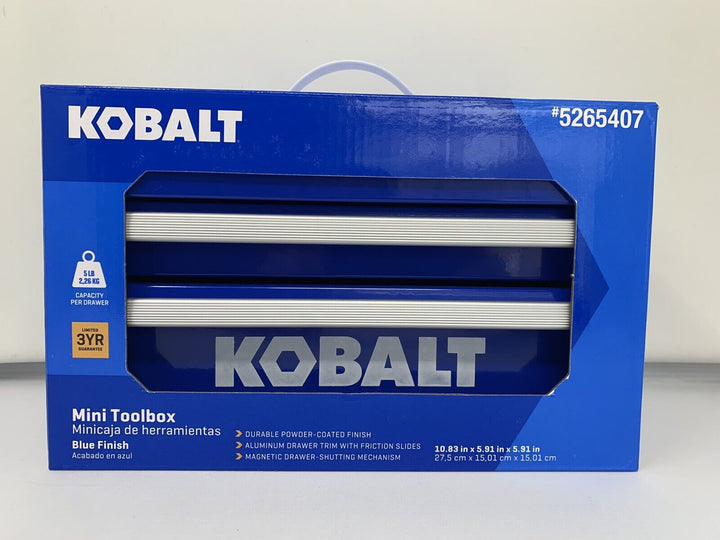 Brand New 25th Anniversary Kobalt Mini Toolbox BLUE Kobalt Mini Tool Box Retail $45.00