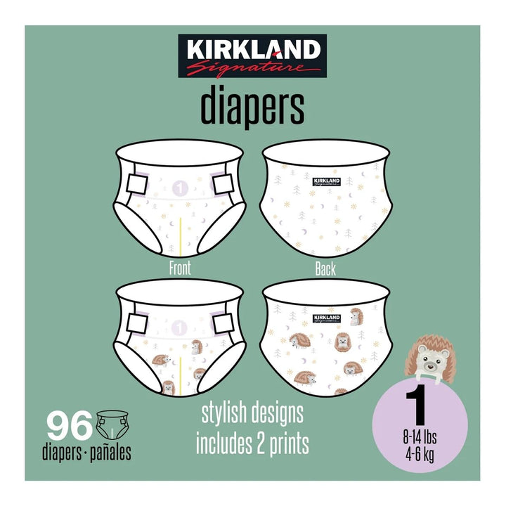 Kirkland Signature Diaper, Size 1, 96 Count Retail $35.97