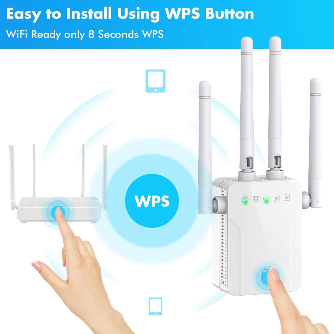 Fastest WiFi Extender/Booster | 2024 Release Up to 74% Faster | Broader Coverage Than Ever WiFi Signal Booster for Home | Internet/WiFi Repeater, Covers Up to 8470 Sq.ft, w/Ethernet Port,1-Tap Setup