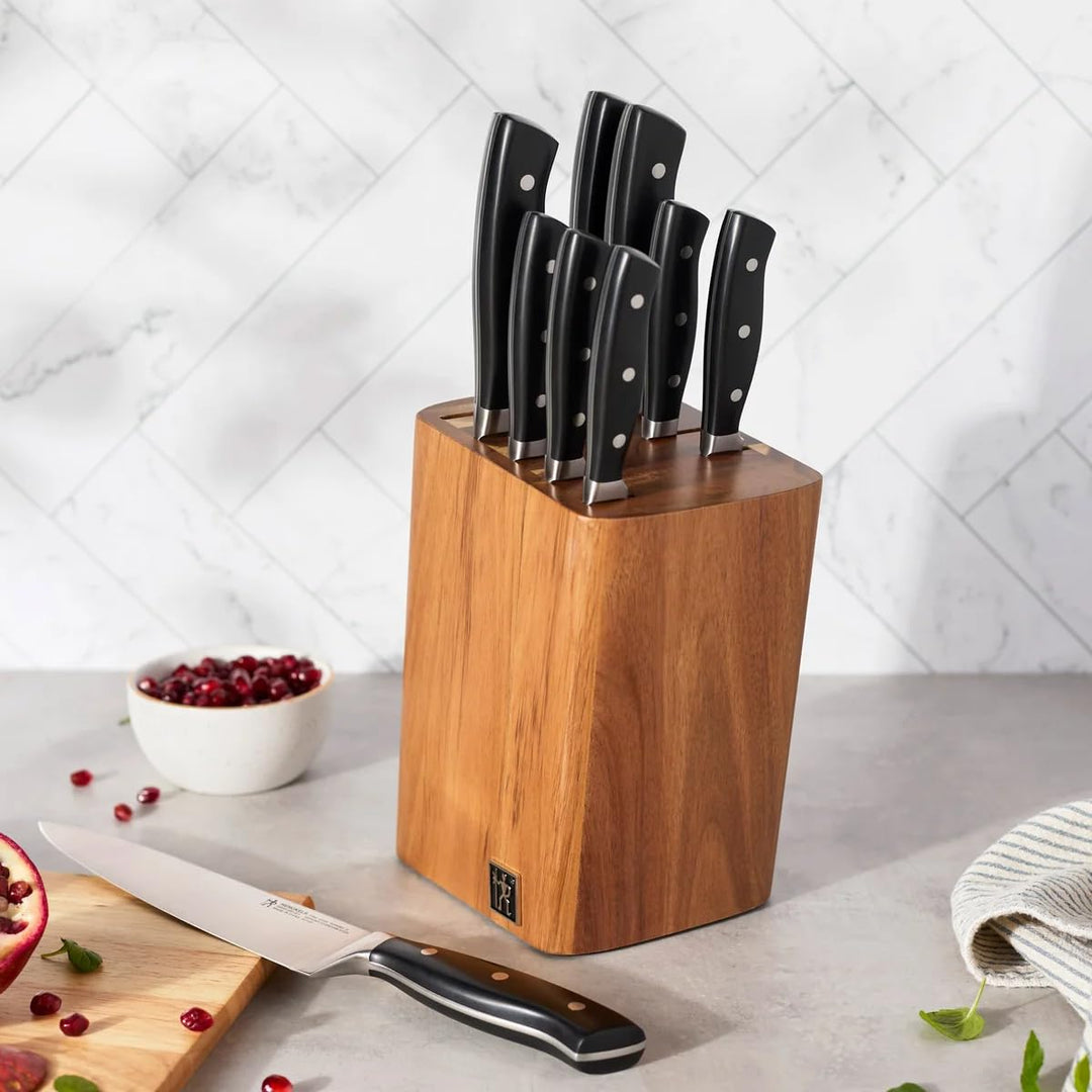 HENCKELS Fine Edge Forged Knife Block Set, 10 Piece Retail $109.99