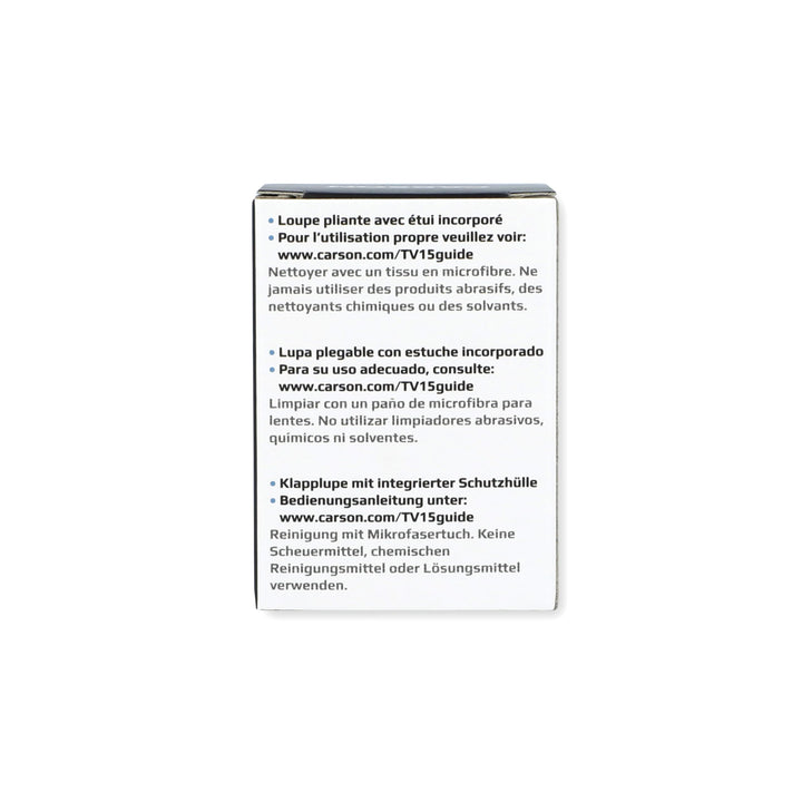 Carson TriView 5x/10x/15x Folding Loupe Magnifier with Built-in Case, 3-in-1 Portable Loupe Magnifying Glass - Adjustable Magnification, Great for Jewelry (TV-15)
