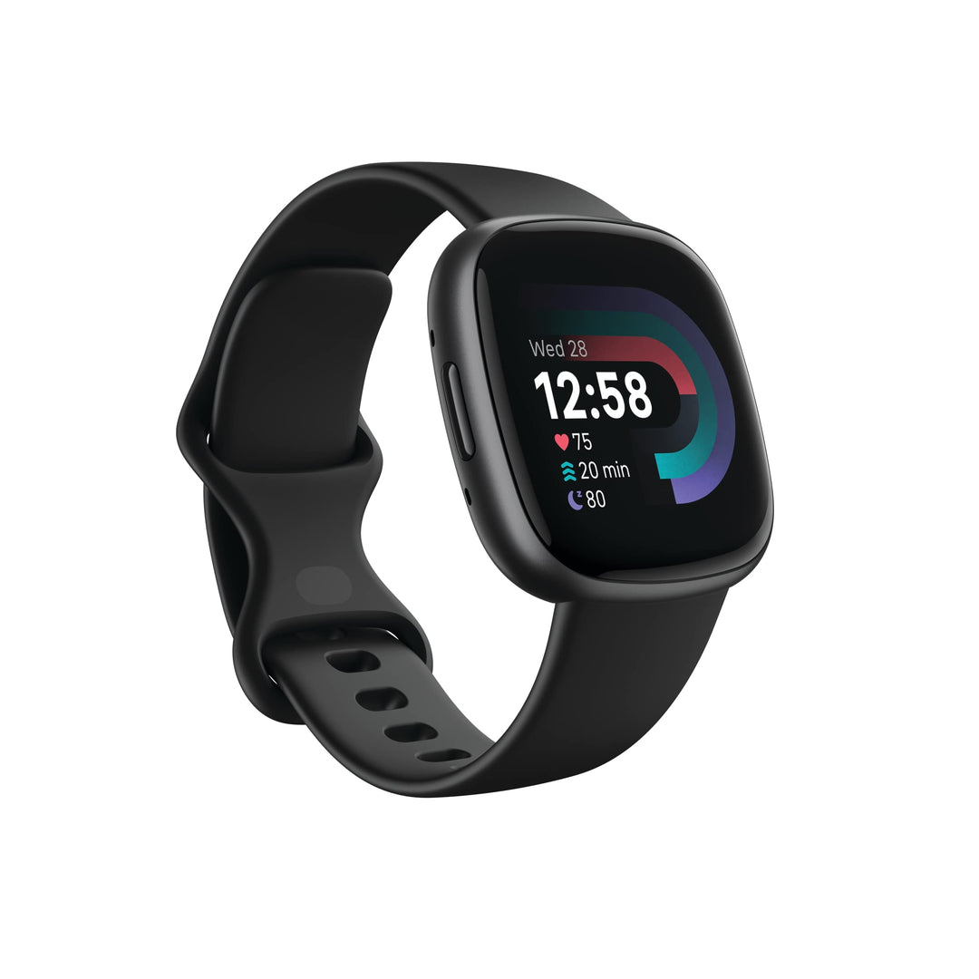 Fitbit Versa 4 Fitness Smartwatch with Daily Readiness, GPS, 24/7 Heart Rate, 40+ Exercise Modes, Sleep Tracking and more, Black/Graphite, One Size (S & L Bands Included) Retail $199.95