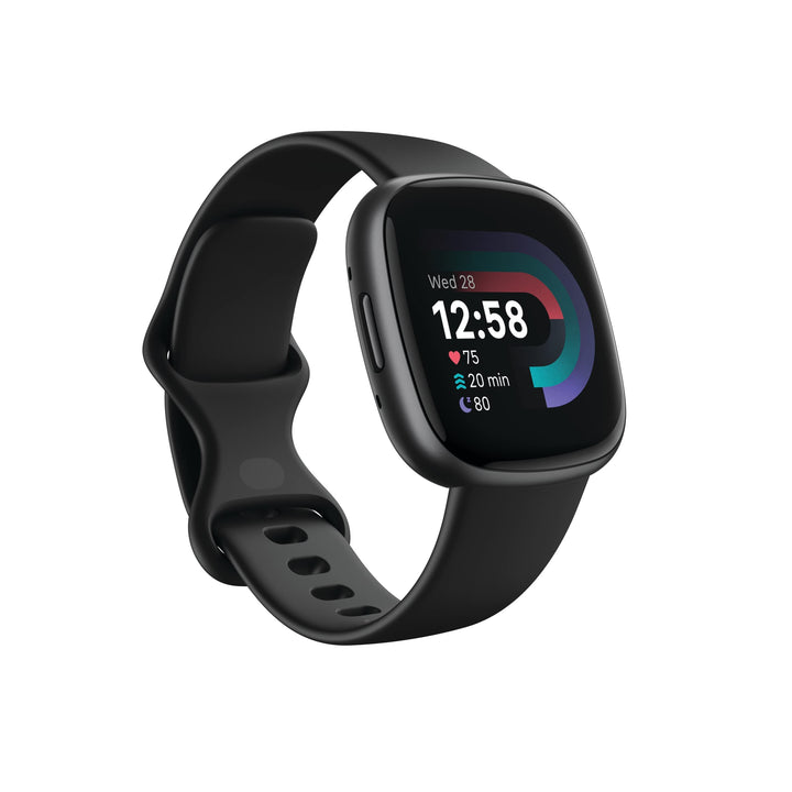 Fitbit Versa 4 Fitness Smartwatch with Daily Readiness, GPS, 24/7 Heart Rate, 40+ Exercise Modes, Sleep Tracking and more, Black/Graphite, One Size (S & L Bands Included) Retail $199.95