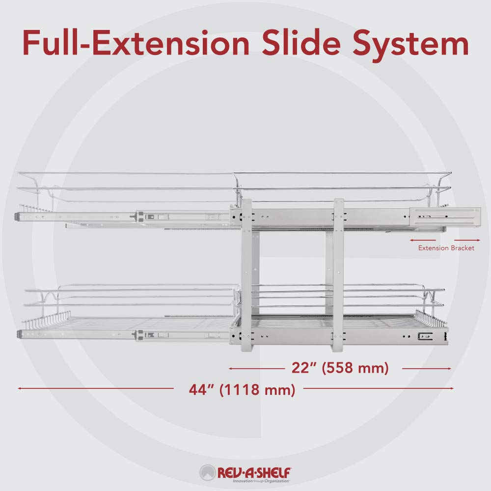 21 in x 22 in Two-Tier Pull-Out Baskets Retail $149.99