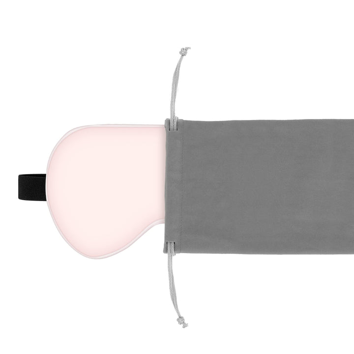 Amazon Basics Genuine Natural Mulberry Silk Curved Sleep Eye Mask with Adjustable Strap, One Size, Pink