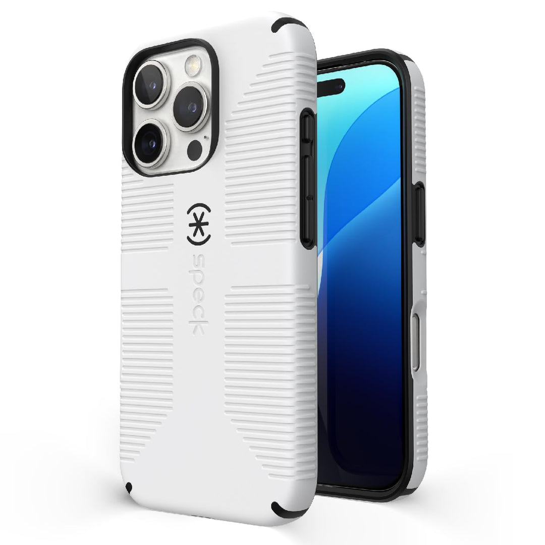 Speck CandyShell Grip Case - iPhone 16 Pro Slim MagSafe - White/Black Retail $39.95