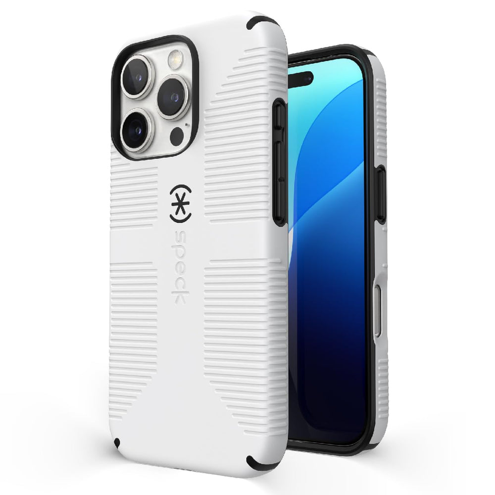 Speck CandyShell Grip Case - iPhone 16 Pro Slim MagSafe - White/Black Retail $39.95