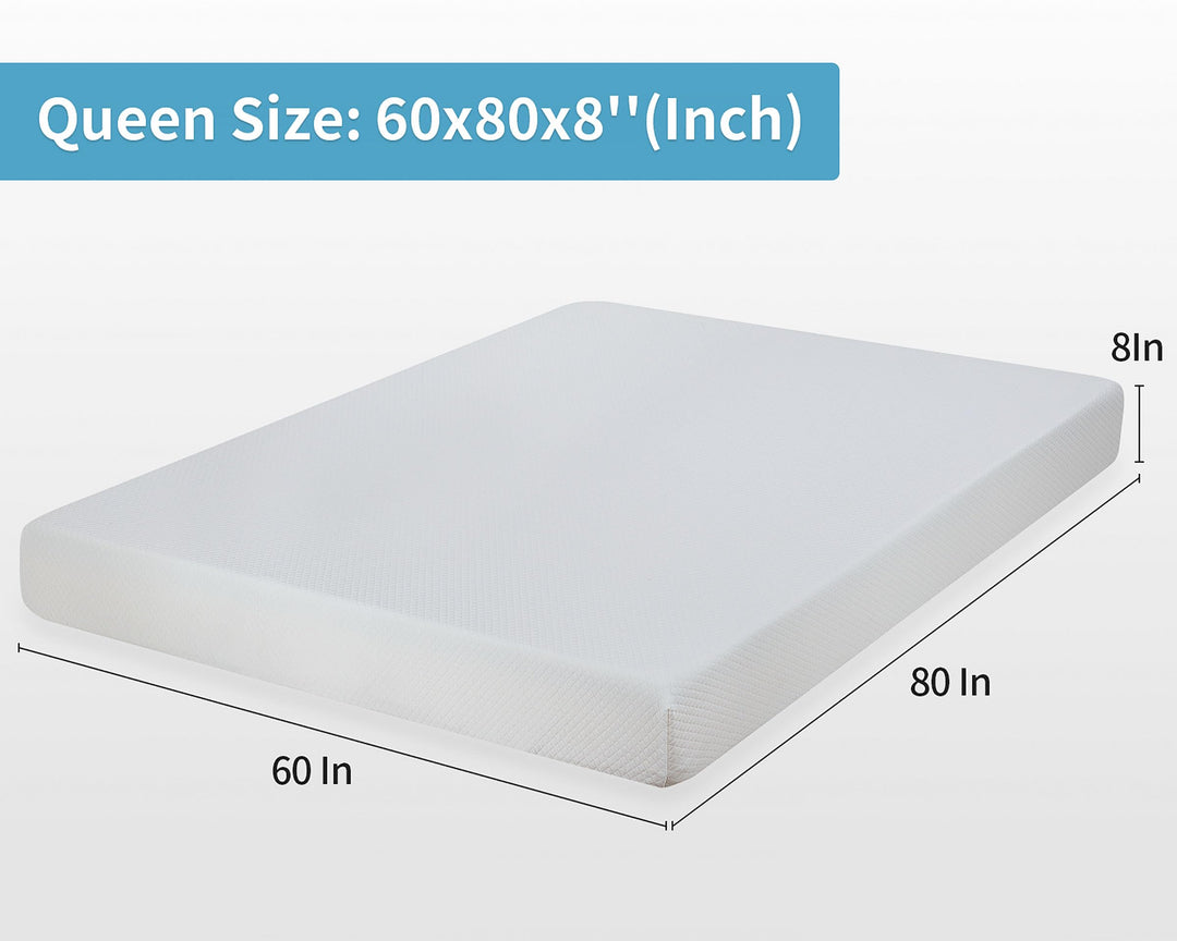 Atlas Mattress Memory Foam Mattress, Gel-Infused with High-Density Base, Medium Firm, CertiPUR-US, Washable Cover, 8 inches, Queen Retail $329.00
