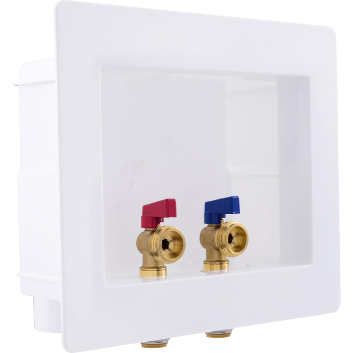 SharkBite 1/2 Inch x 3/4 Inch MHT Washing Machine Outlet Box, Push to Connect Brass Plumbing Fittings, PEX Pipe, Copper, CPVC, 24763 Retail $44.82