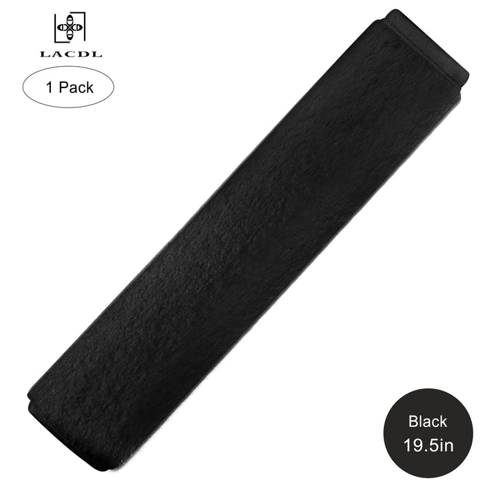 LACDL Extra Long Seatbelt Cover Super Soft Furry for Adults Kids Women & Men, Thick Plush Full Car Seat Belt Strap Cushion, Fluffy Shoulder Pad Protector, Auto Interior Accessories, 1pc, Black, 19.5in Retail $14.99
