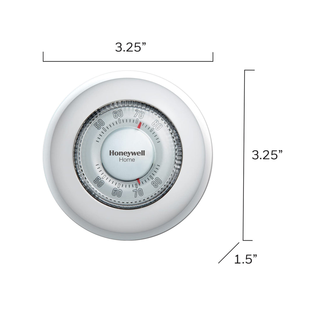 Honeywell Home CT87K1004 The Round Heat Only Manual Thermostat,Large,White,Large Retail $39.99