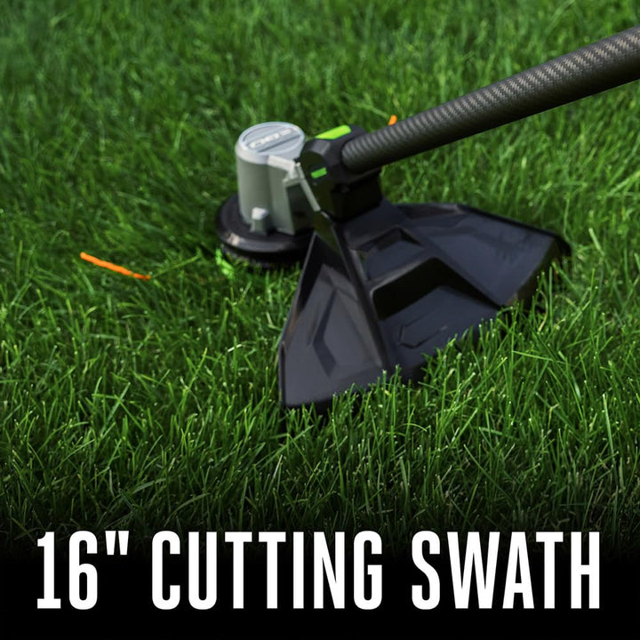 EGO Power+ String Trimmer, Battery Powered, 16" Trimmer for Weeds and Grass with POWERLOAD, Telescopic Carbon Fiber Shaft, Includes 56V 2.5Ah Battery and Charger - ST1611T Retail $279.99