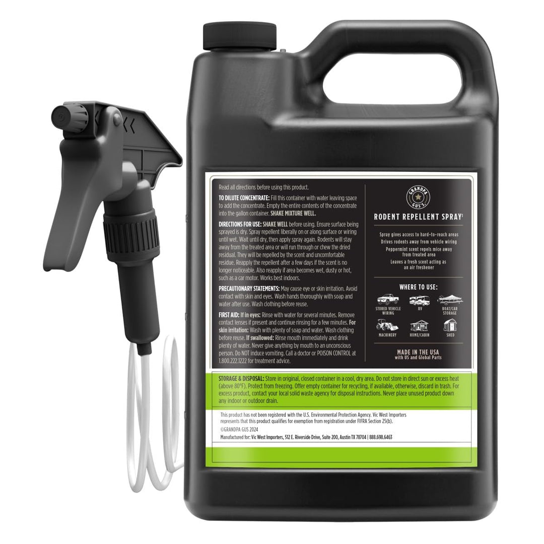 Grandpa Gus's Rodent Repellent (1 Gallon / 3.79 L) Retail $35.99