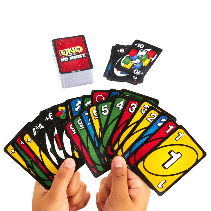 Mattel Games UNO Show Ã¢â‚¬Ëœem No Mercy Card Game for Kids, Adults & Family Parties & Travel with Extra Cards, Special Rules & Tougher Penalties
